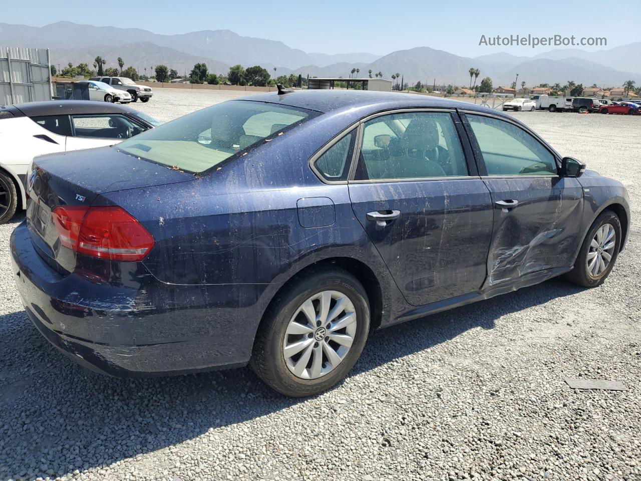 2014 Volkswagen Passat S Blue vin: 1VWAT7A3XEC113115