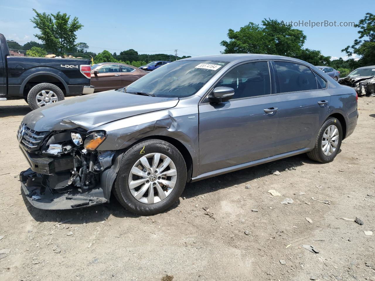 2015 Volkswagen Passat S Серый vin: 1VWAT7A3XFC002565