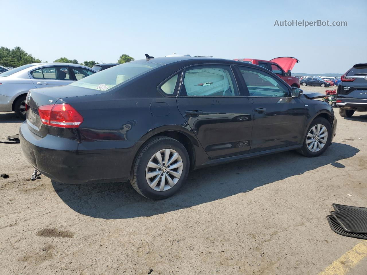 2015 Volkswagen Passat S Черный vin: 1VWAT7A3XFC007099