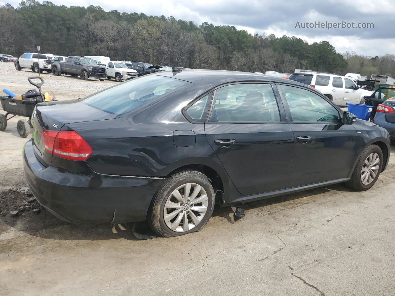 2015 Volkswagen Passat S Black vin: 1VWAT7A3XFC033881