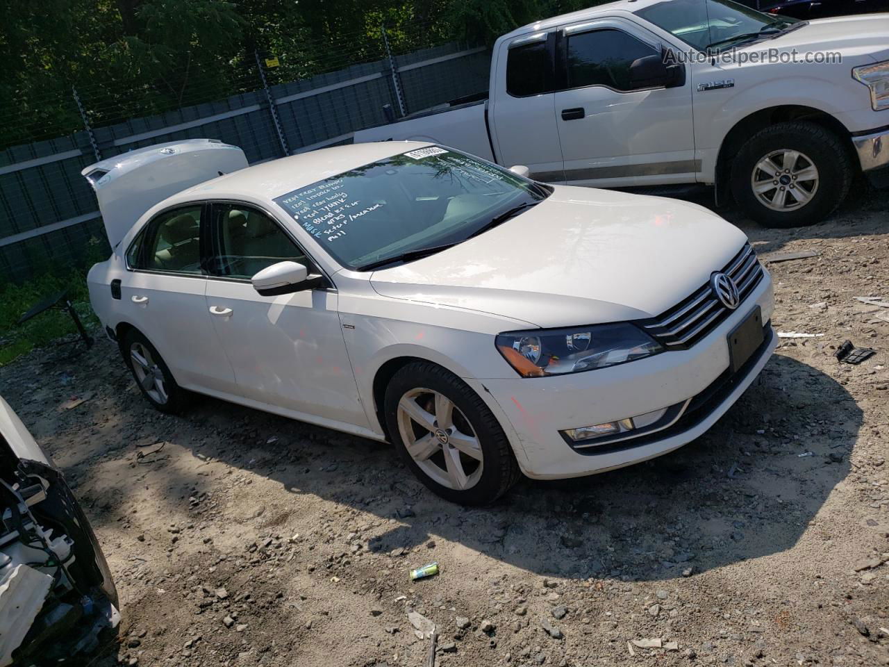 2015 Volkswagen Passat S White vin: 1VWAT7A3XFC114153