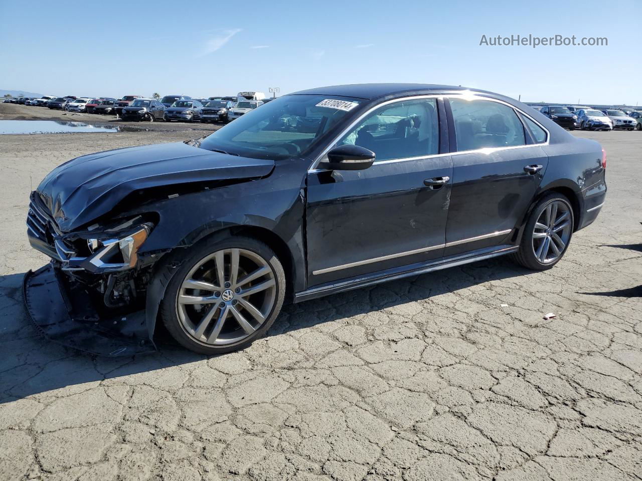 2016 Volkswagen Passat S Черный vin: 1VWAT7A3XGC051802