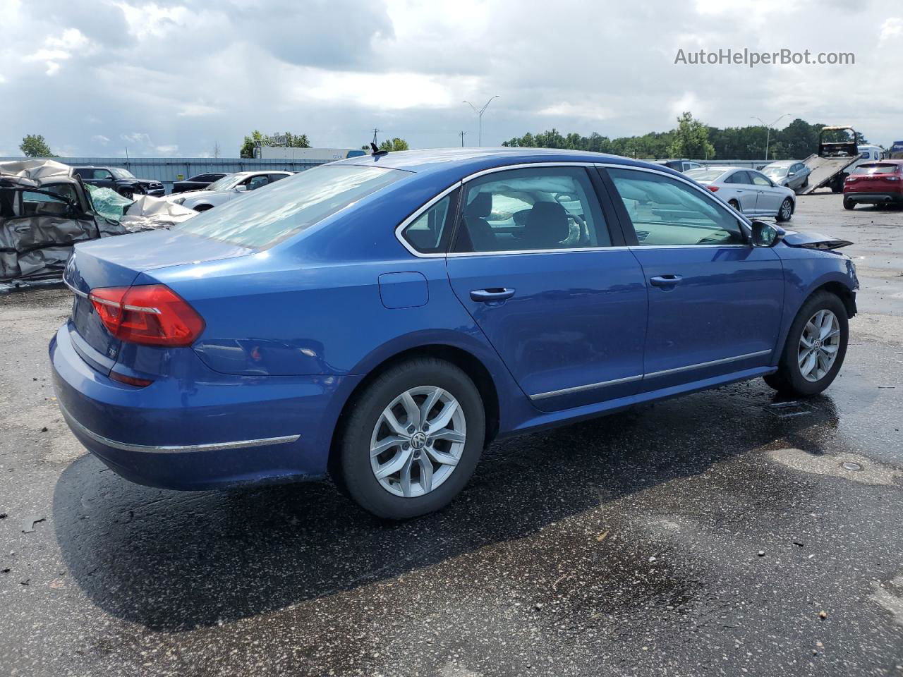 2016 Volkswagen Passat S Синий vin: 1VWAT7A3XGC056417