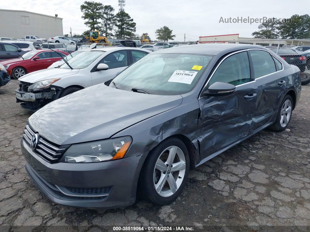 2012 Volkswagen Passat 2.5l Se Gray vin: 1VWBH7A30CC035477