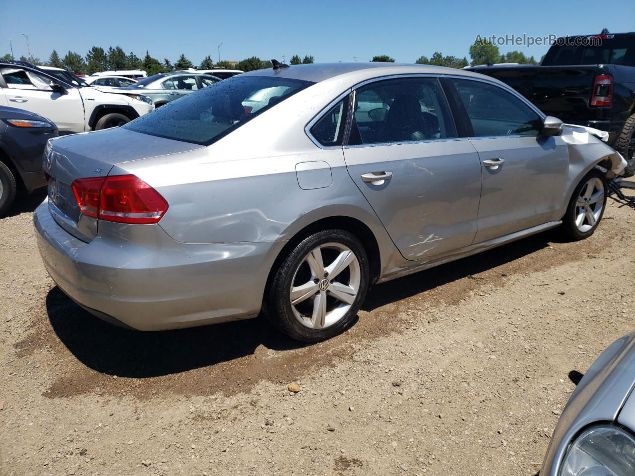 2012 Volkswagen Passat Se Silver vin: 1VWBH7A30CC051839