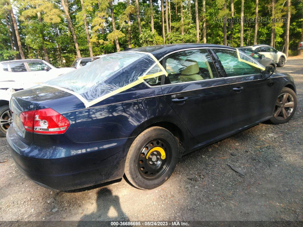 2012 Volkswagen Passat Se W/sunroof & Nav Синий vin: 1VWBH7A30CC065918