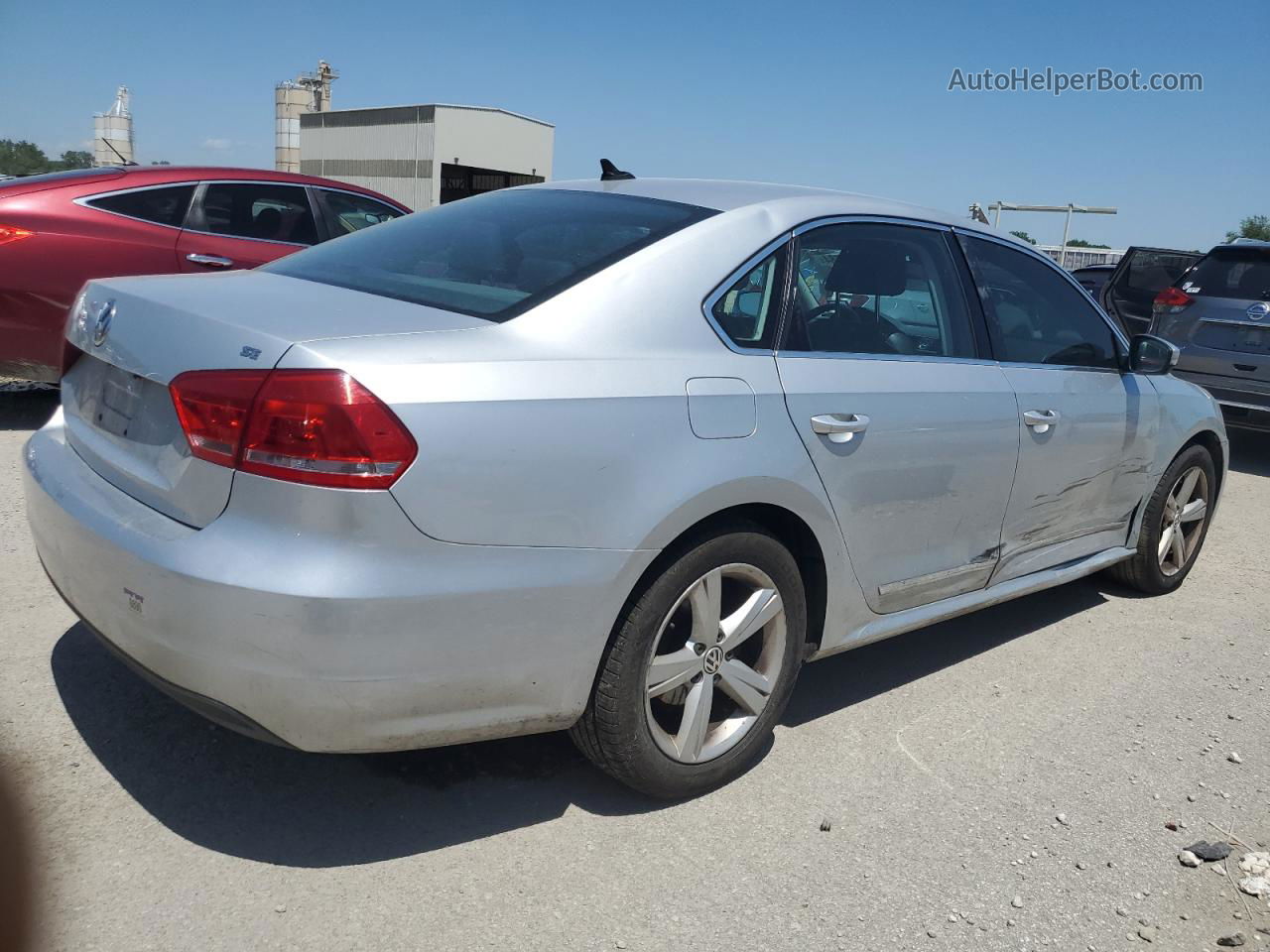 2013 Volkswagen Passat Se Silver vin: 1VWBH7A30DC008491