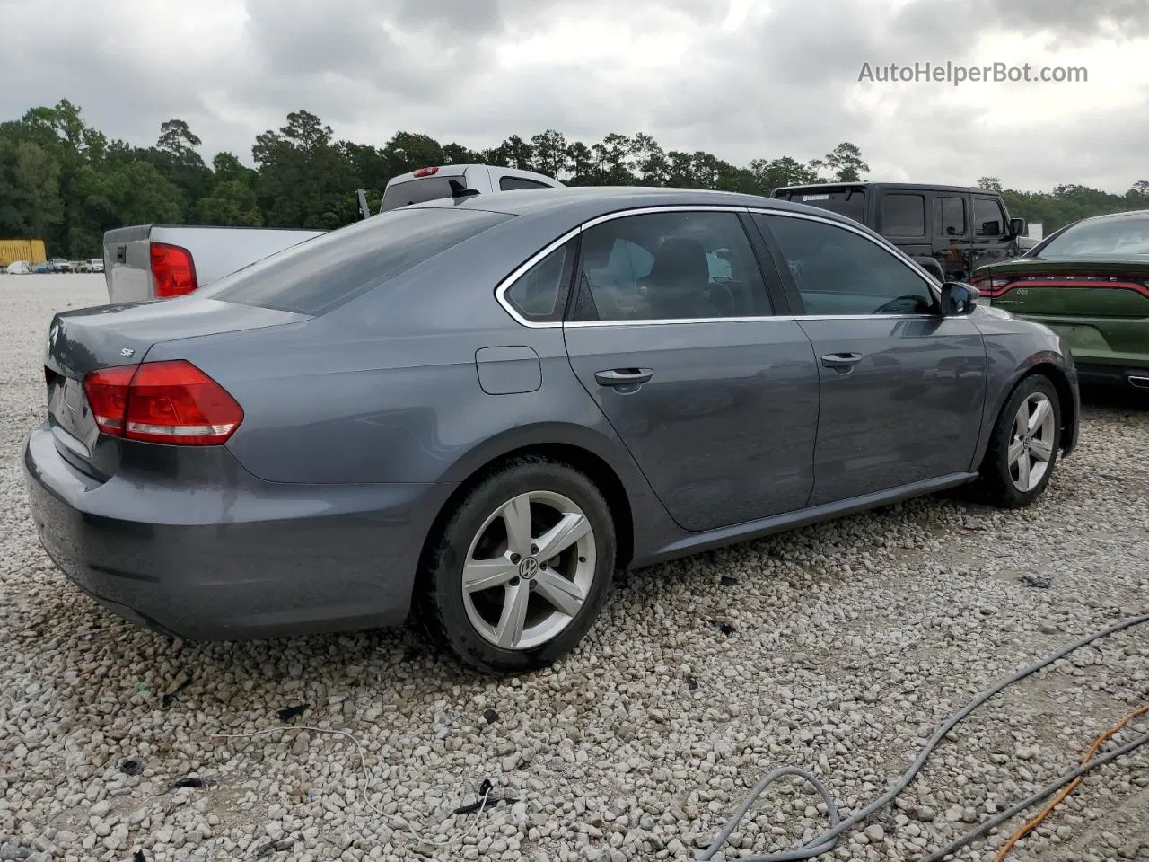 2013 Volkswagen Passat Se Gray vin: 1VWBH7A30DC117291