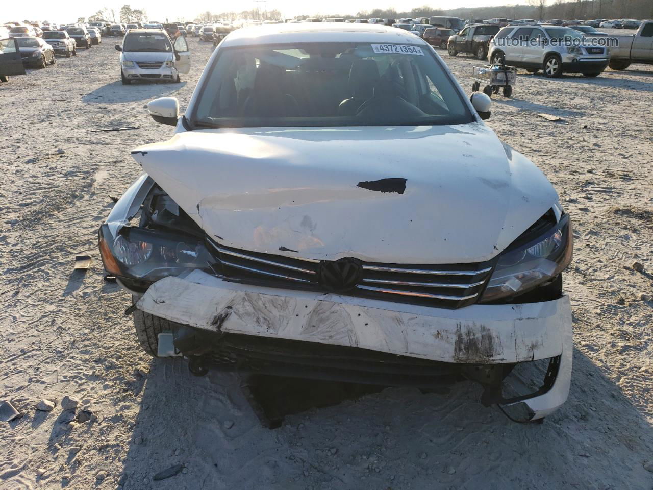 2013 Volkswagen Passat Se White vin: 1VWBH7A30DC138285