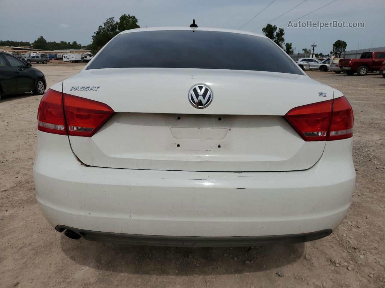 2012 Volkswagen Passat Se White vin: 1VWBH7A31CC060162