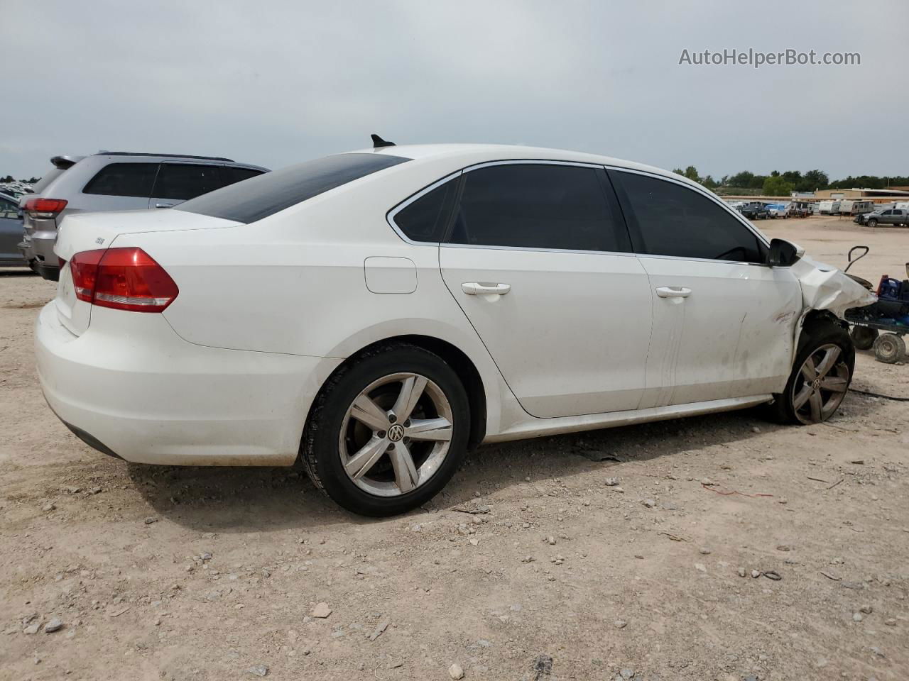 2012 Volkswagen Passat Se White vin: 1VWBH7A31CC060162