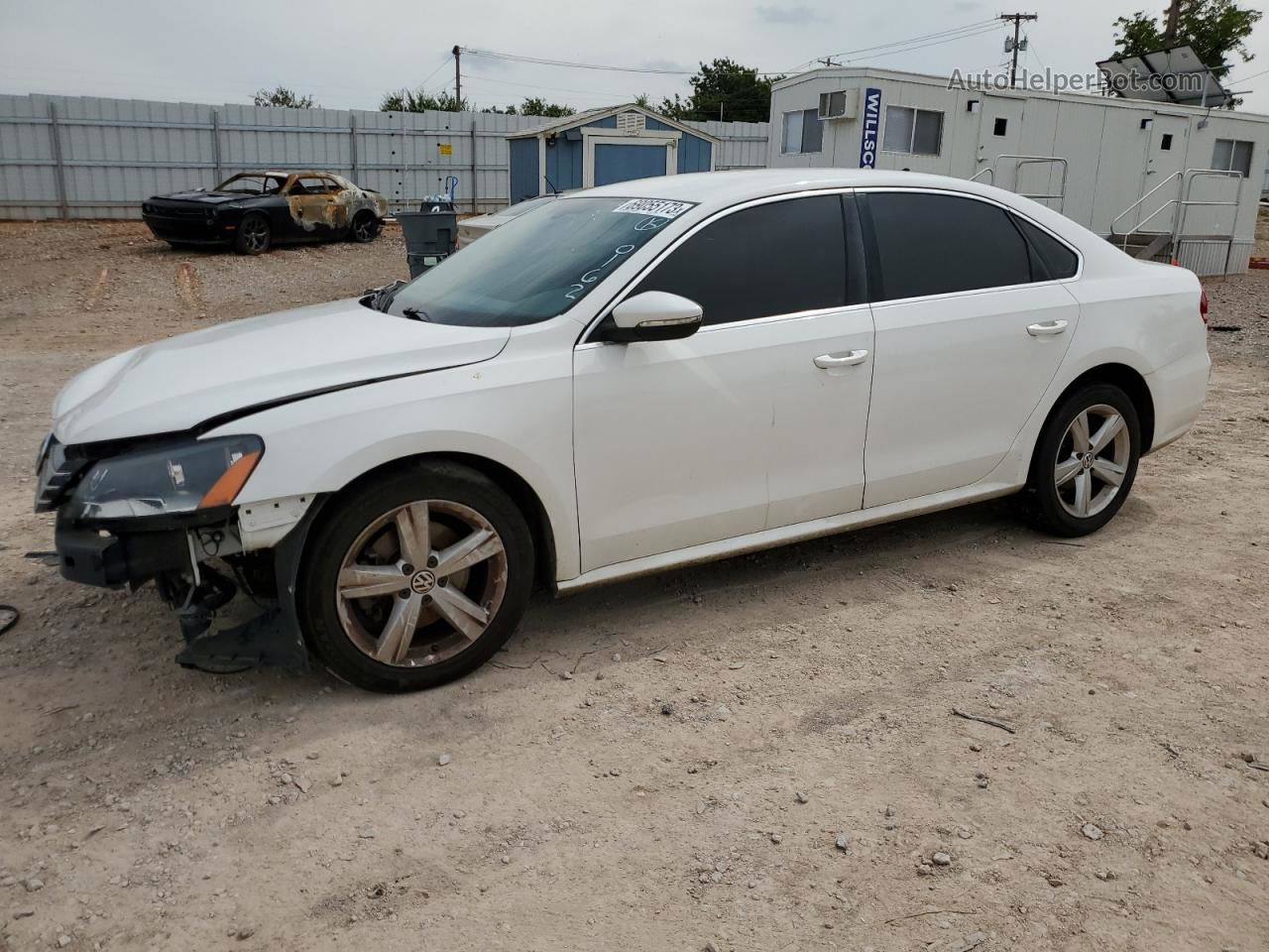 2012 Volkswagen Passat Se White vin: 1VWBH7A31CC060162