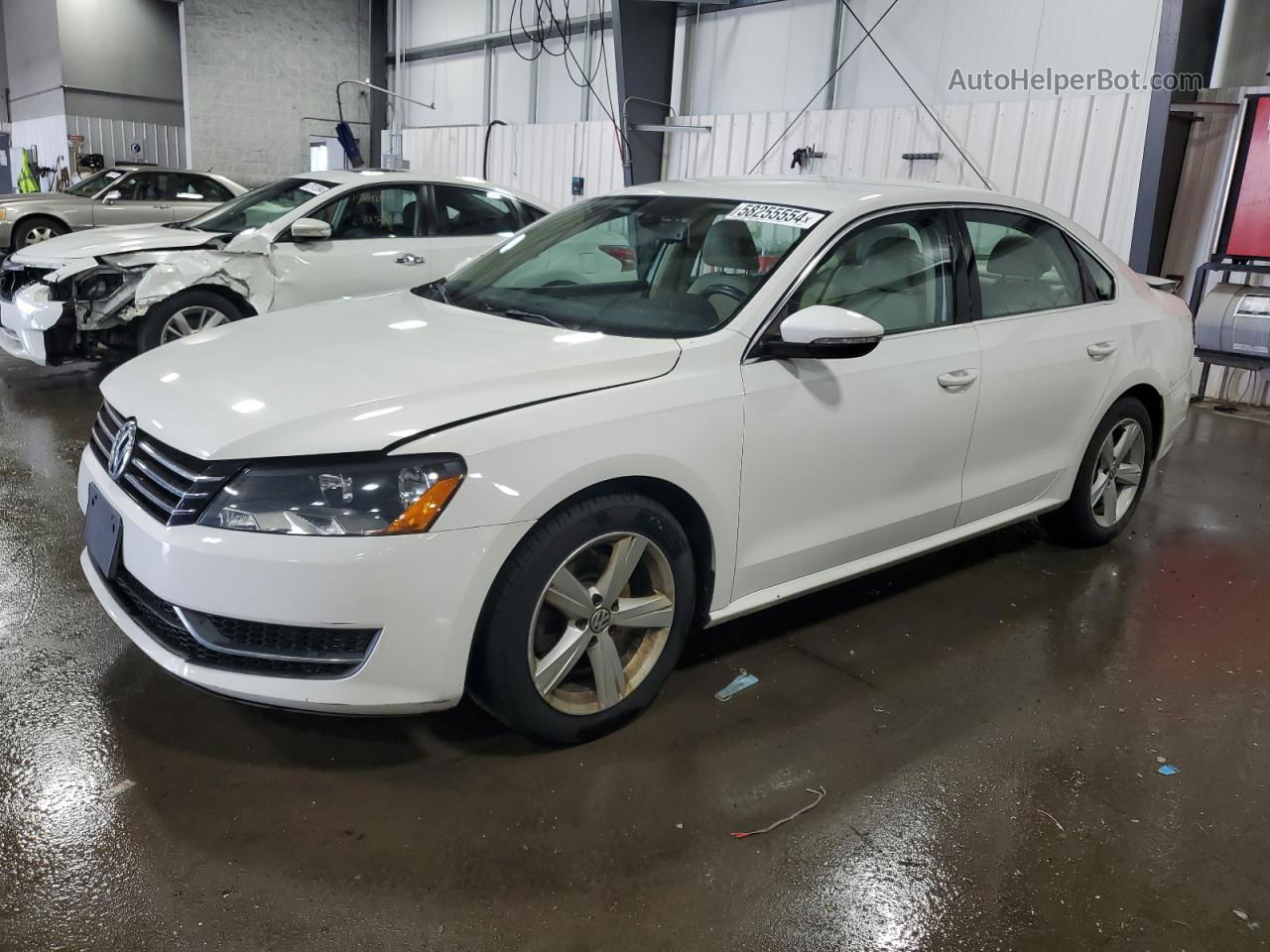 2012 Volkswagen Passat Se White vin: 1VWBH7A31CC060453