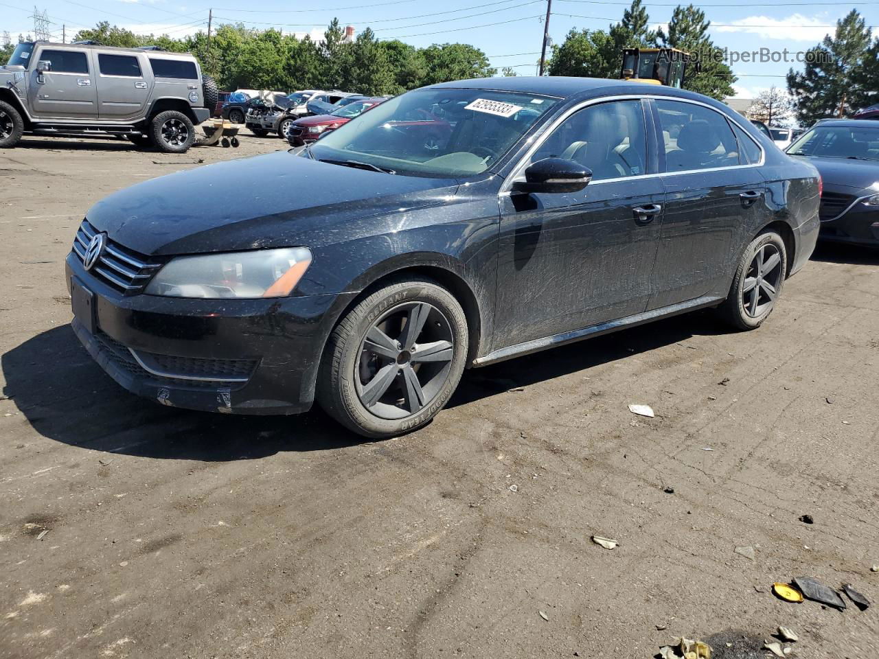 2012 Volkswagen Passat Se Black vin: 1VWBH7A31CC094411