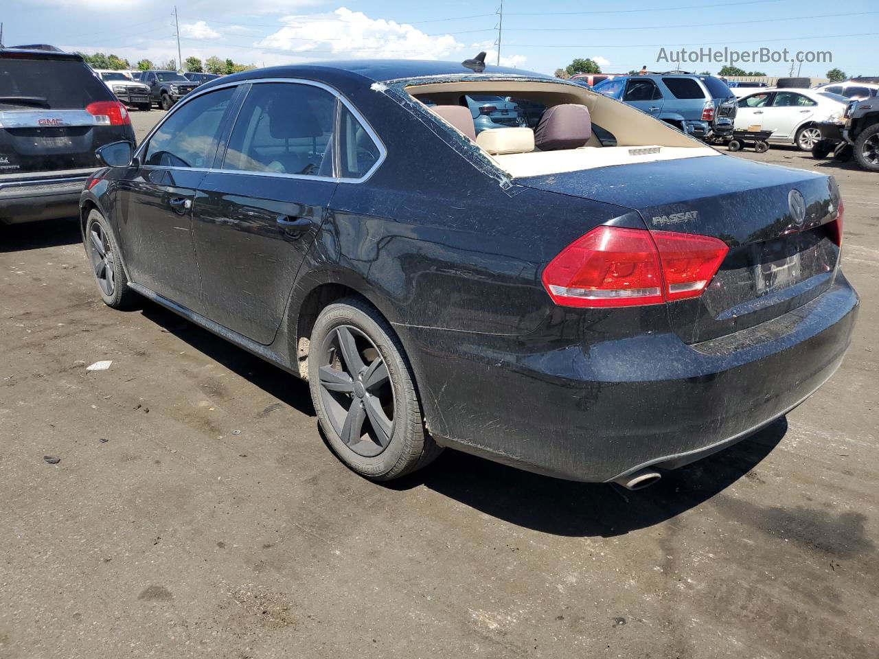 2012 Volkswagen Passat Se Черный vin: 1VWBH7A31CC094411