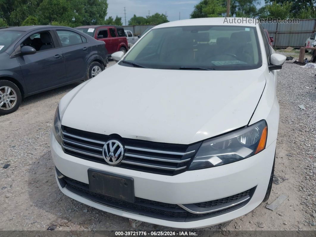 2012 Volkswagen Passat 2.5l Se White vin: 1VWBH7A31CC101924