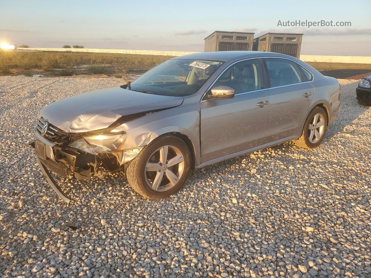 2012 Volkswagen Passat Se Silver vin: 1VWBH7A31CC108033