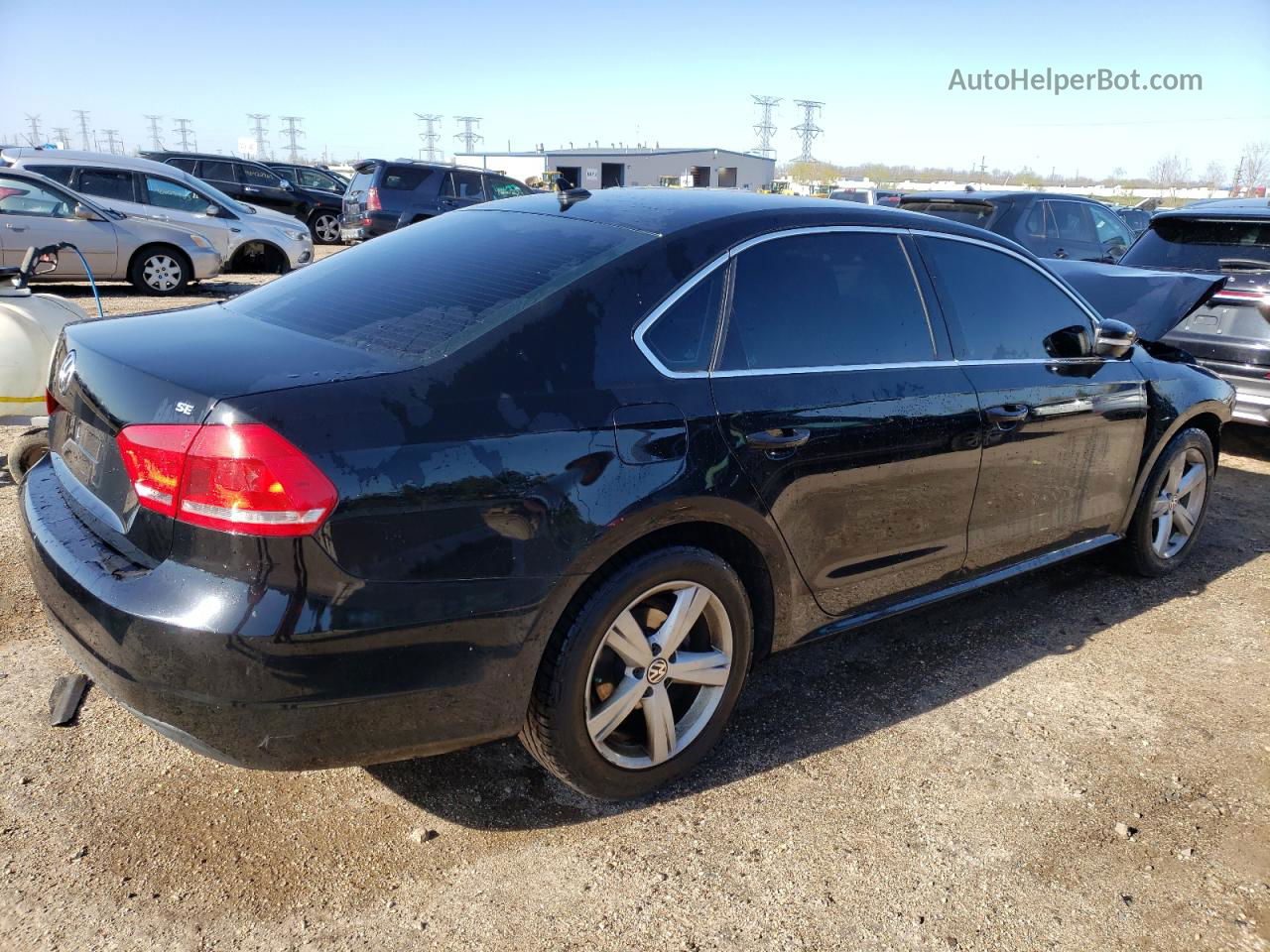 2013 Volkswagen Passat Se Black vin: 1VWBH7A31DC031505