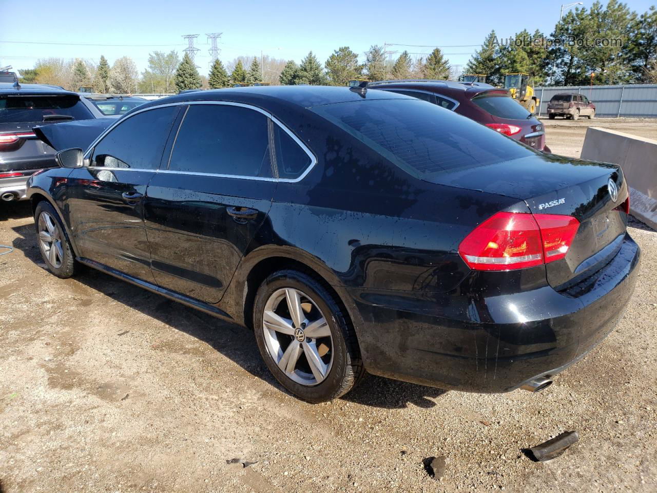 2013 Volkswagen Passat Se Black vin: 1VWBH7A31DC031505