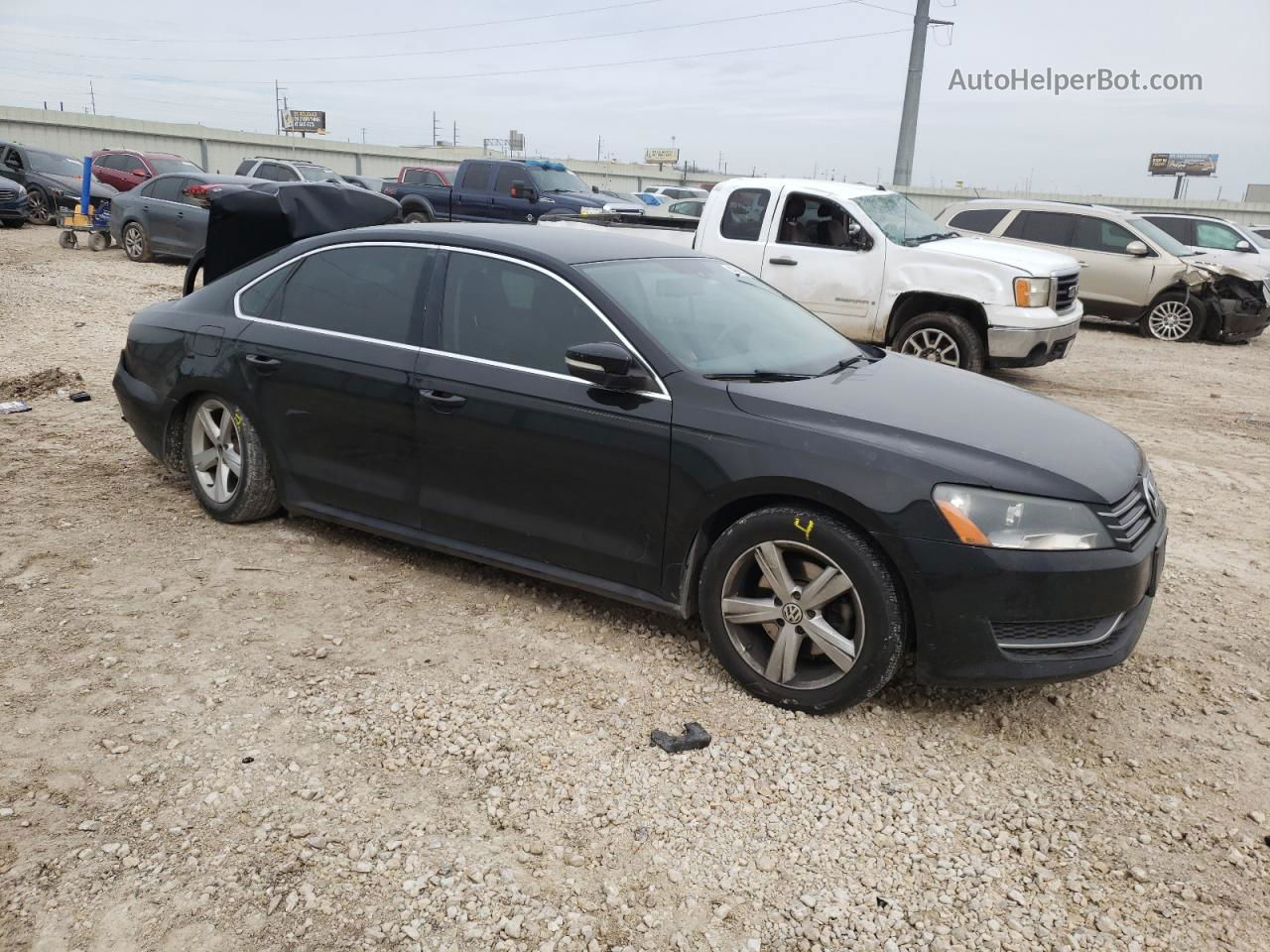 2014 Volkswagen Passat Se Black vin: 1VWBH7A31EC015256