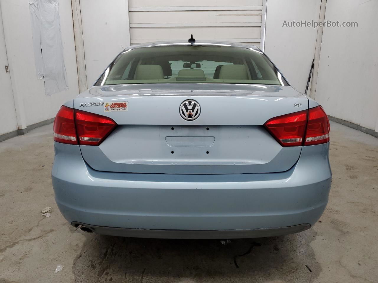 2012 Volkswagen Passat Se Blue vin: 1VWBH7A32CC057612