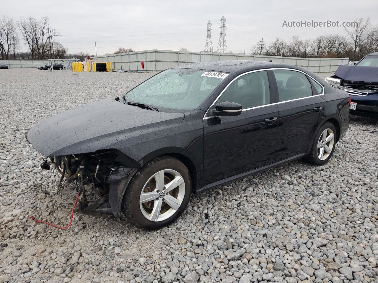 2012 Volkswagen Passat Se Черный vin: 1VWBH7A32CC075639