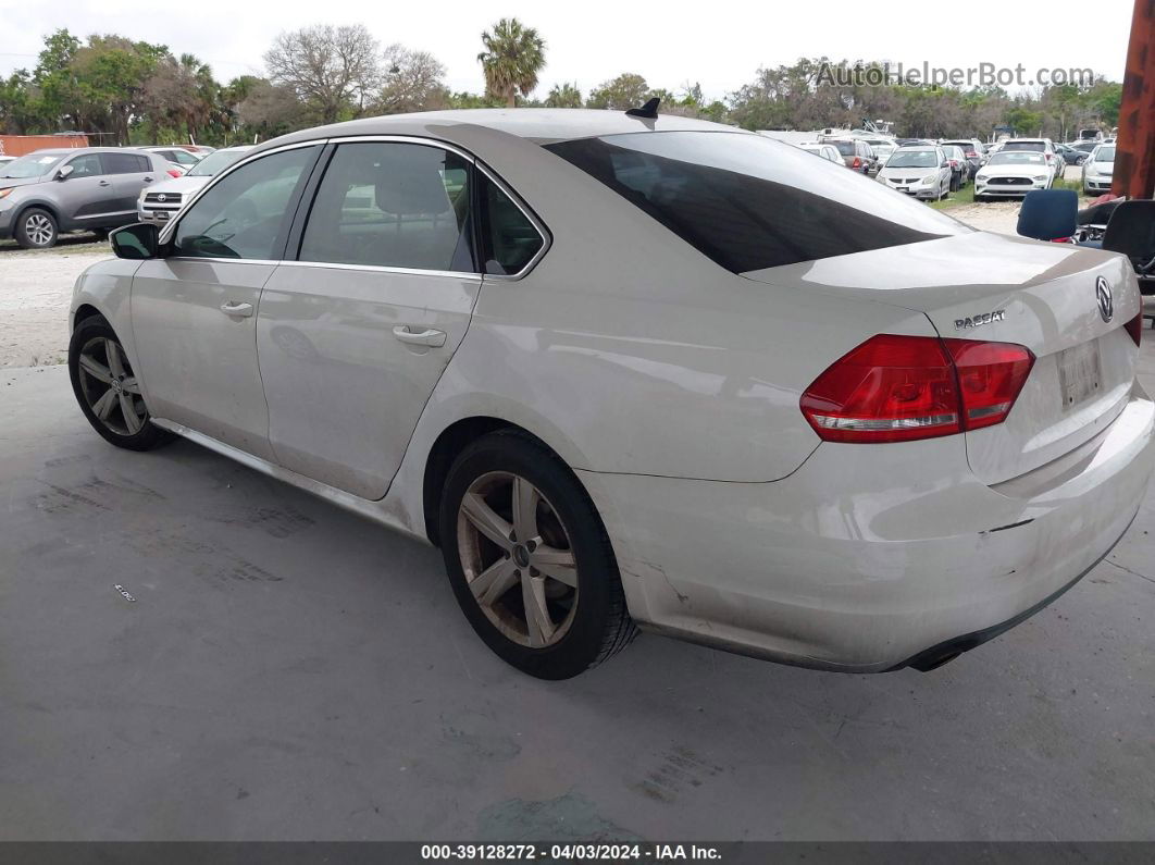 2013 Volkswagen Passat 2.5l Se White vin: 1VWBH7A32DC106812