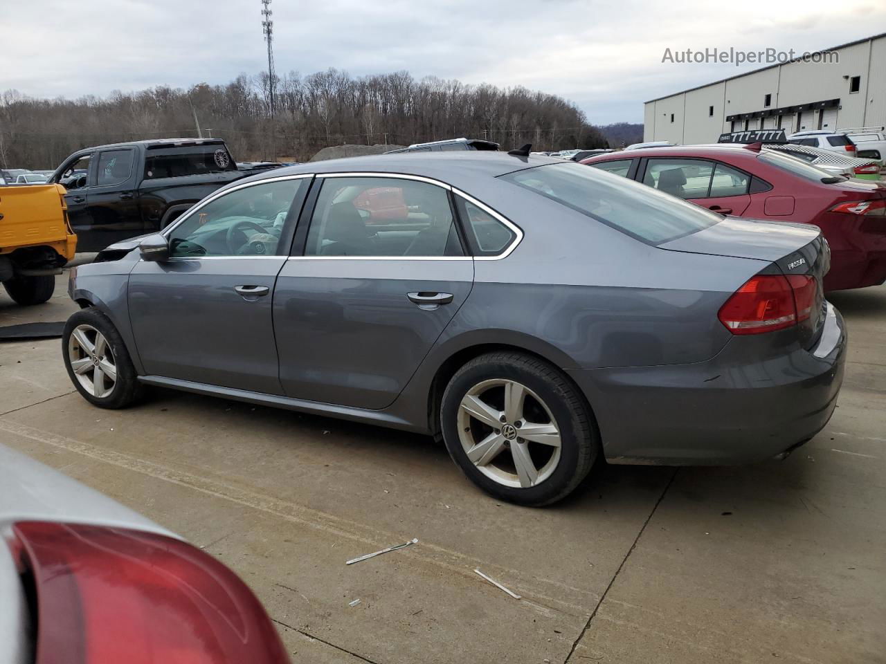 2012 Volkswagen Passat Se Gray vin: 1VWBH7A33CC017197