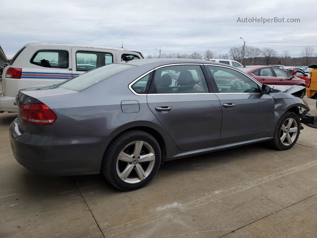 2012 Volkswagen Passat Se Gray vin: 1VWBH7A33CC017197