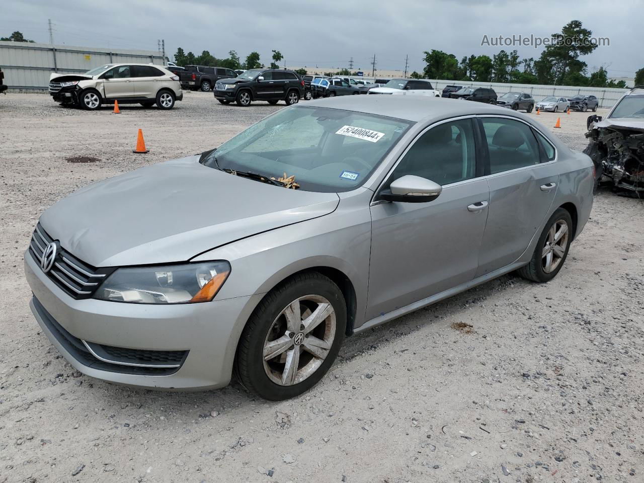 2012 Volkswagen Passat Se Silver vin: 1VWBH7A33CC073821