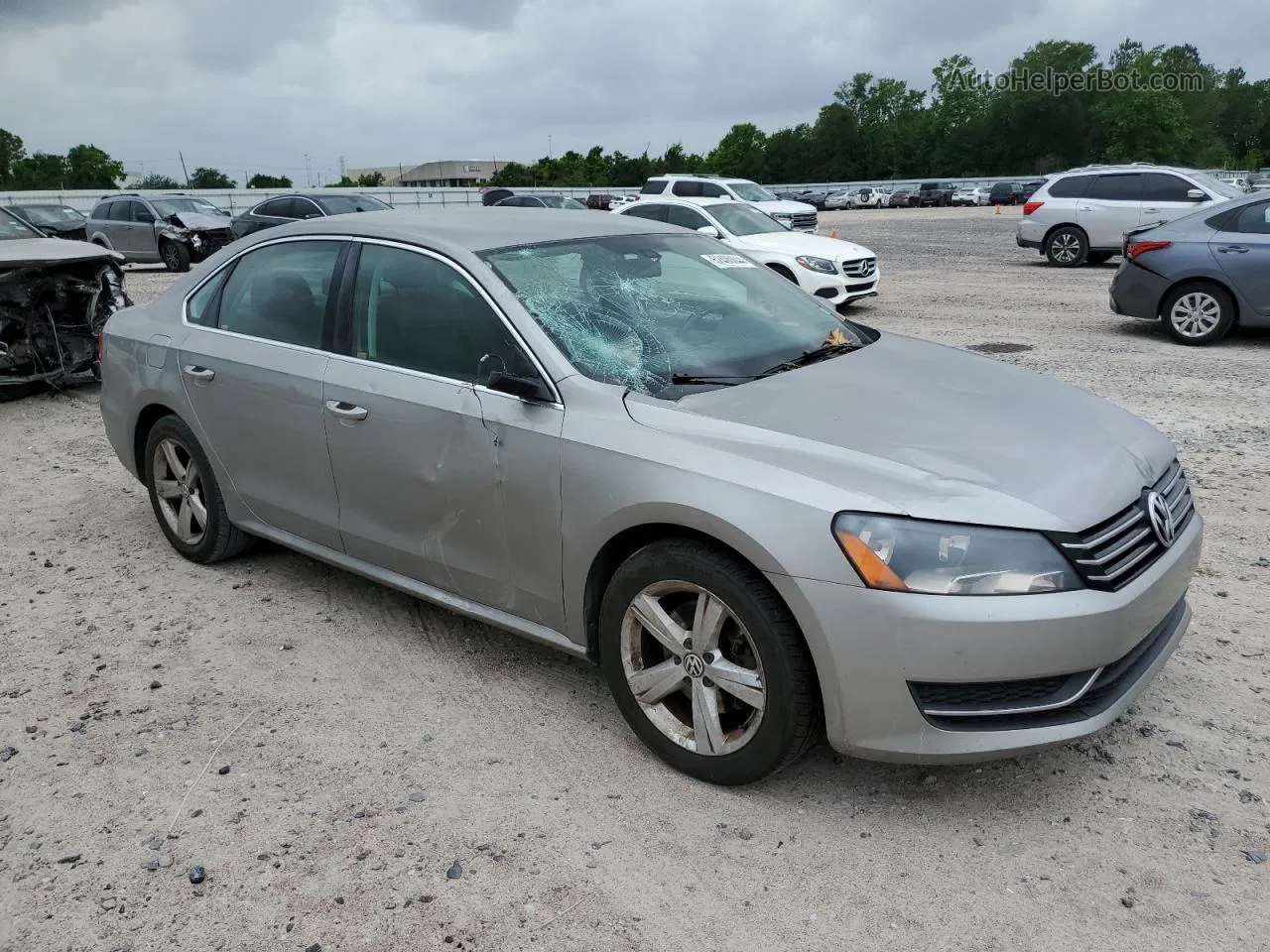 2012 Volkswagen Passat Se Silver vin: 1VWBH7A33CC073821