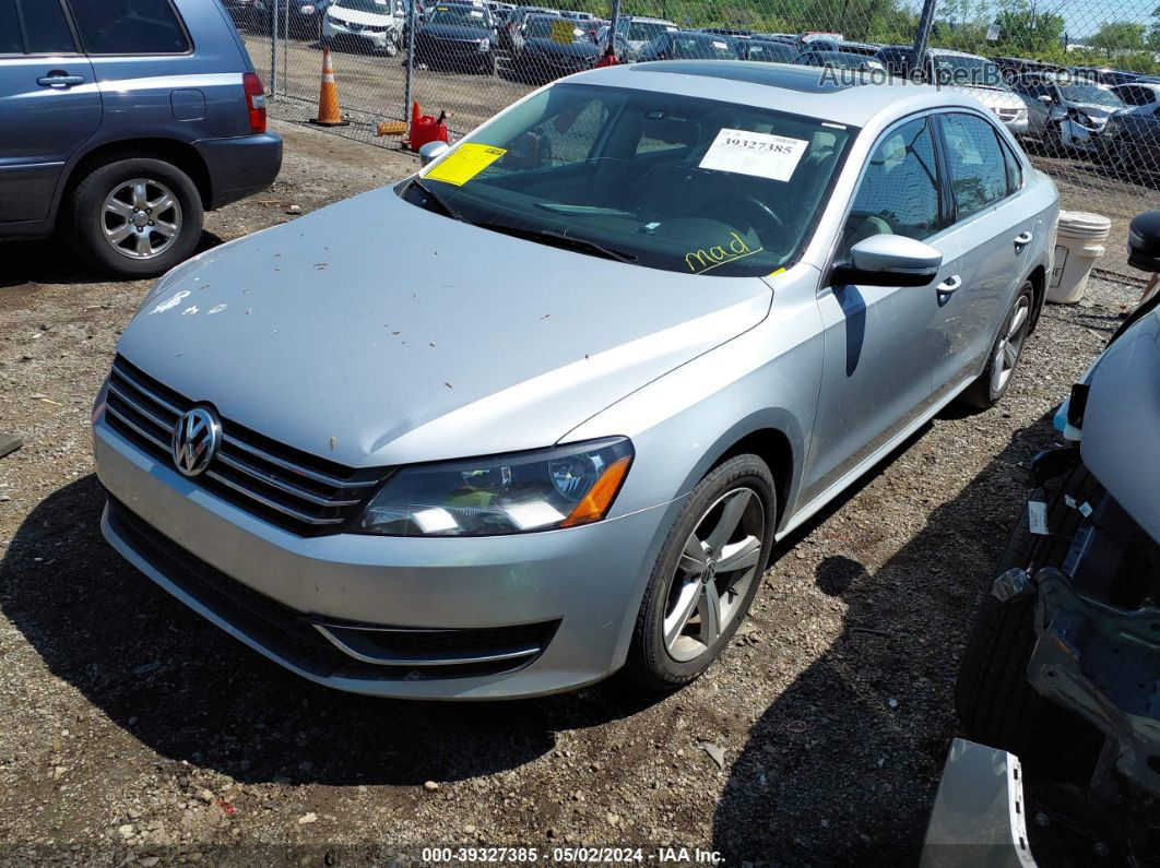 2013 Volkswagen Passat 2.5l Se Silver vin: 1VWBH7A33DC011773