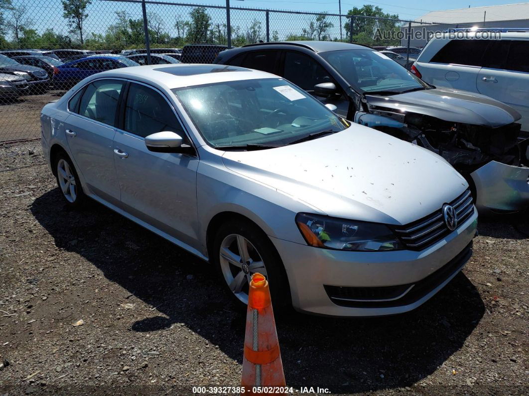 2013 Volkswagen Passat 2.5l Se Silver vin: 1VWBH7A33DC011773