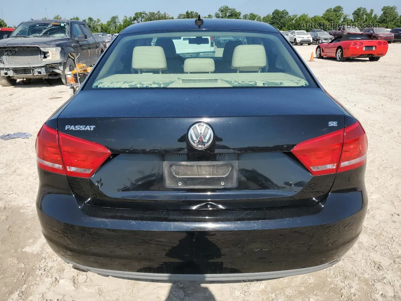 2013 Volkswagen Passat Se Black vin: 1VWBH7A33DC084447