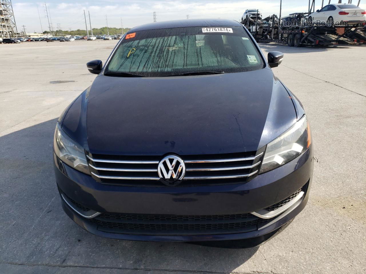 2013 Volkswagen Passat Se Синий vin: 1VWBH7A33DC097408