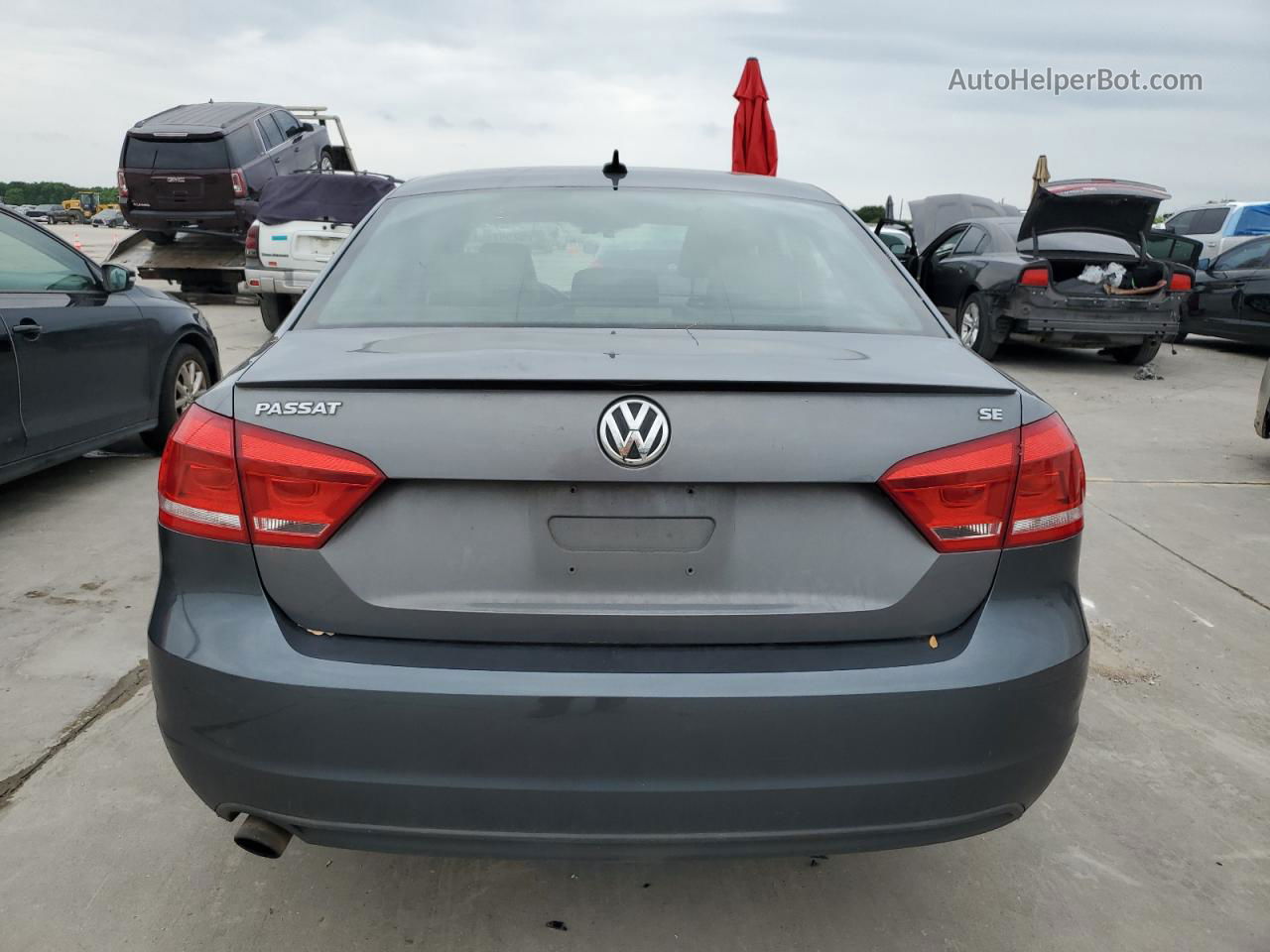 2013 Volkswagen Passat Se Gray vin: 1VWBH7A33DC108150