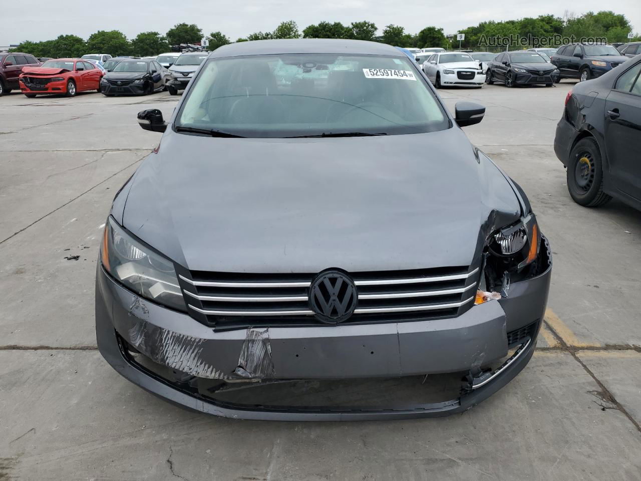 2013 Volkswagen Passat Se Gray vin: 1VWBH7A33DC108150