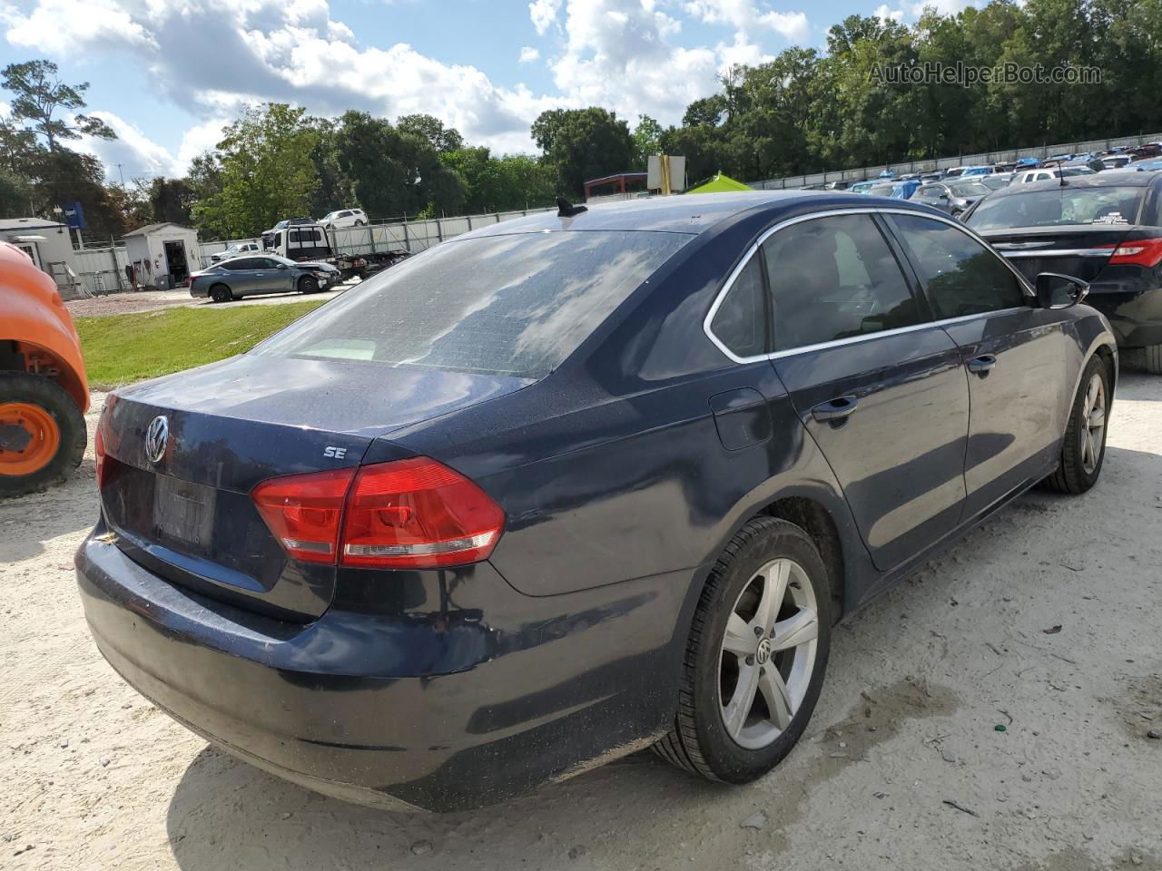 2012 Volkswagen Passat Se Blue vin: 1VWBH7A34CC069390