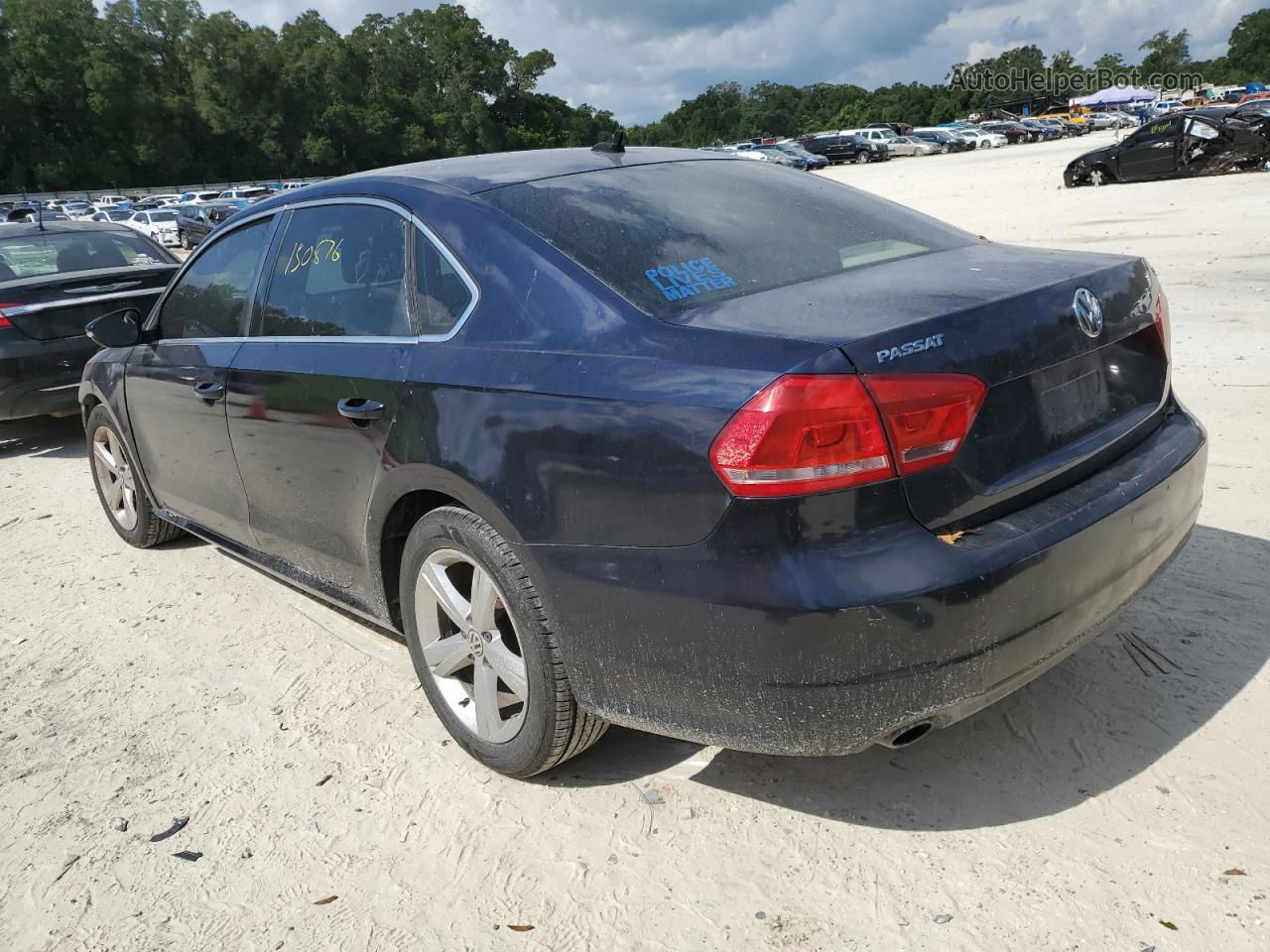 2012 Volkswagen Passat Se Синий vin: 1VWBH7A34CC069390