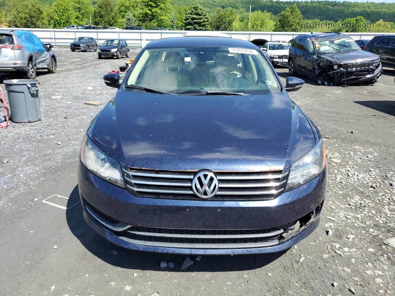 2012 Volkswagen Passat Se Blue vin: 1VWBH7A34CC075139