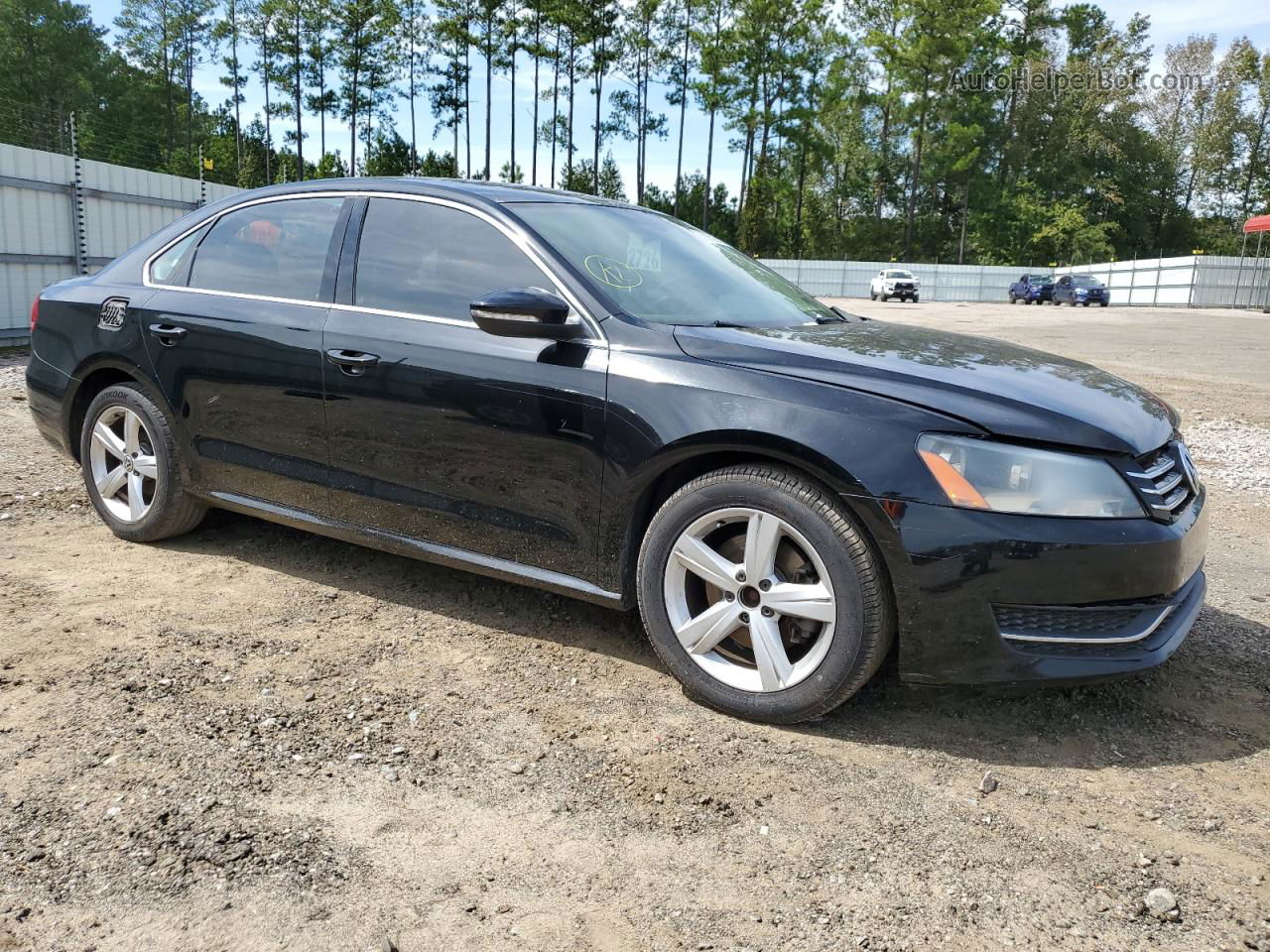 2012 Volkswagen Passat Se Black vin: 1VWBH7A34CC096640