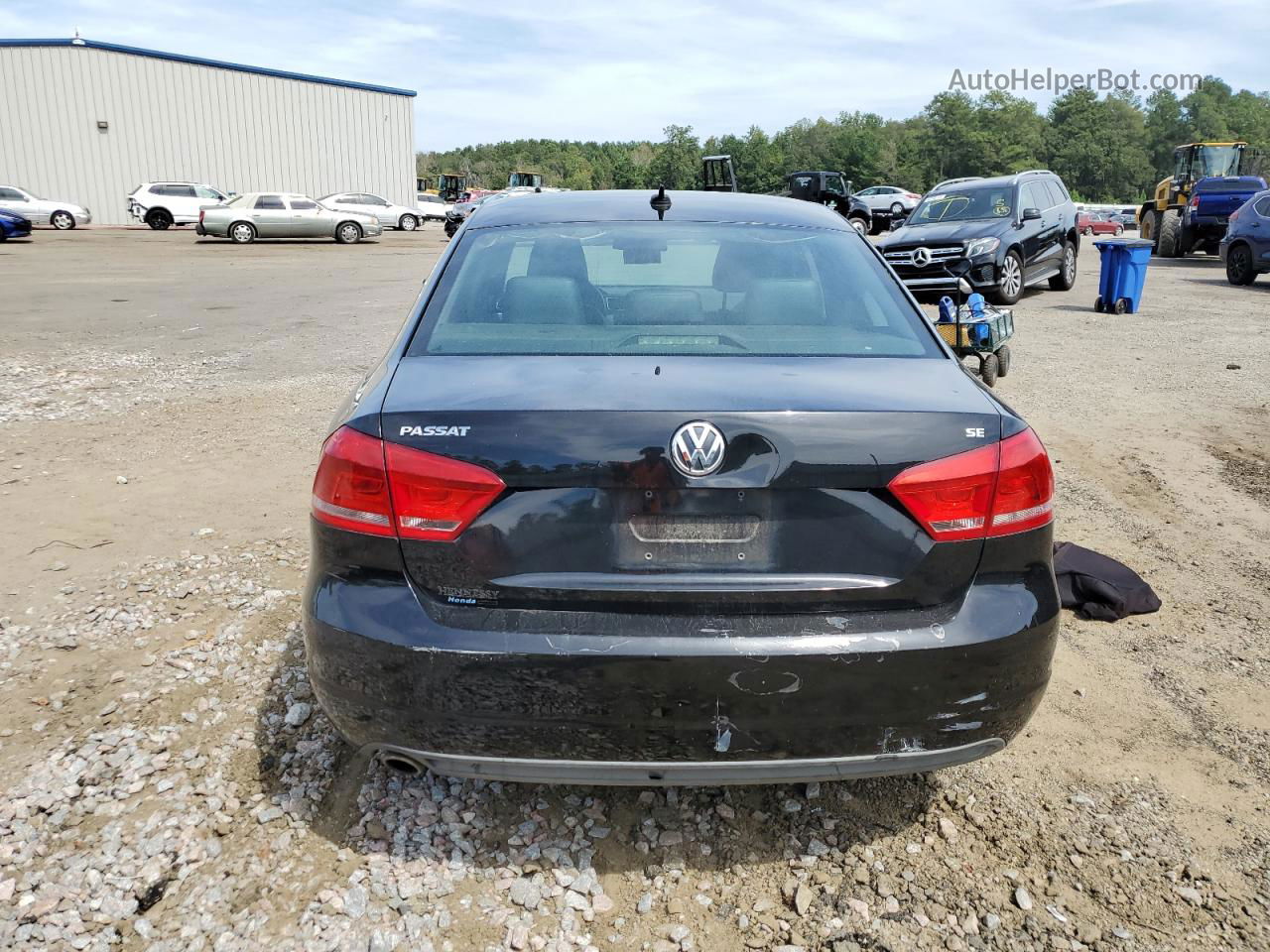 2012 Volkswagen Passat Se Black vin: 1VWBH7A34CC096640