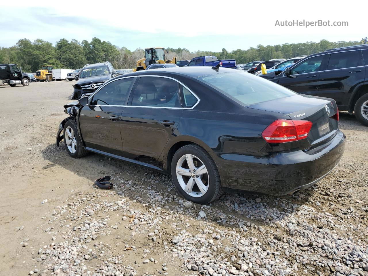 2012 Volkswagen Passat Se Black vin: 1VWBH7A34CC096640