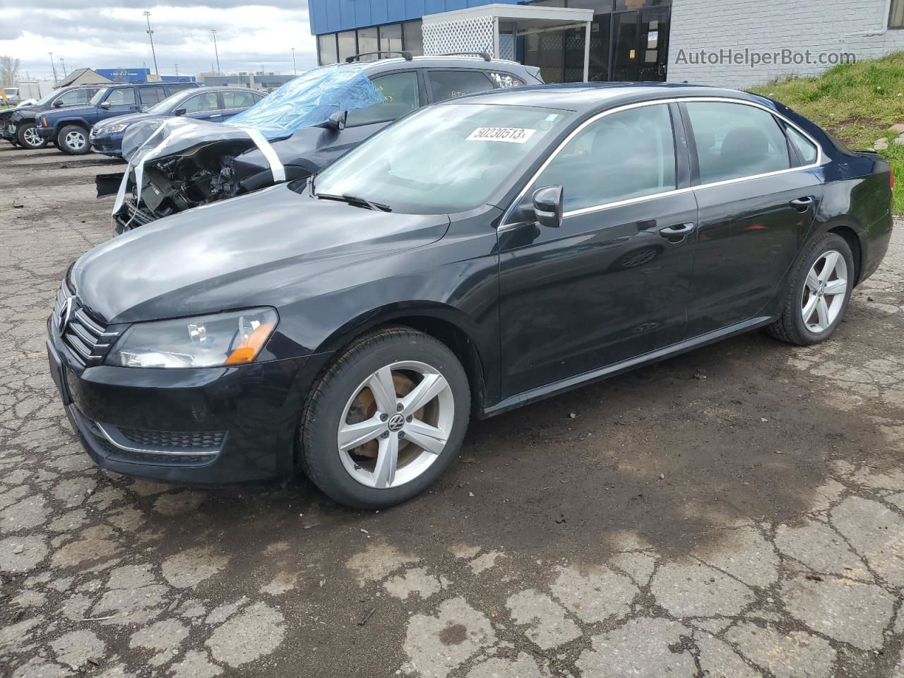 2012 Volkswagen Passat Se Black vin: 1VWBH7A34CC105336