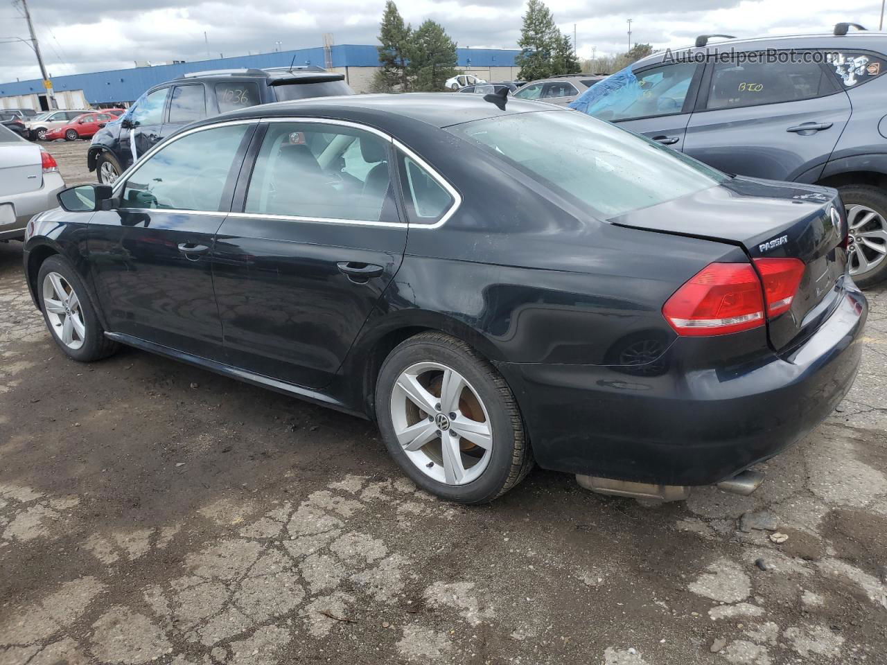 2012 Volkswagen Passat Se Черный vin: 1VWBH7A34CC105336