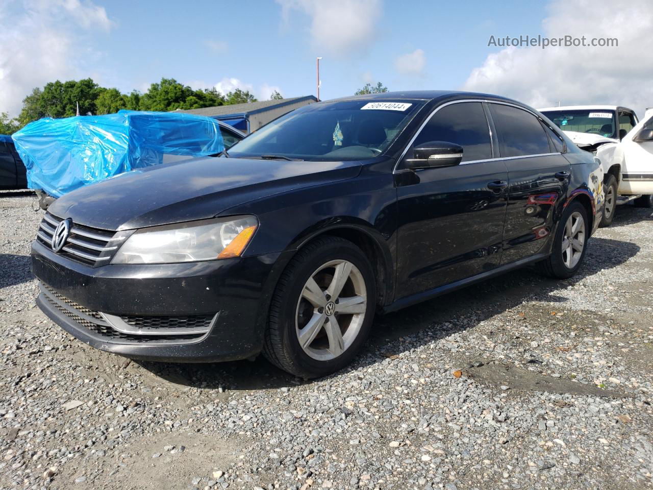 2013 Volkswagen Passat Se Black vin: 1VWBH7A34DC005013