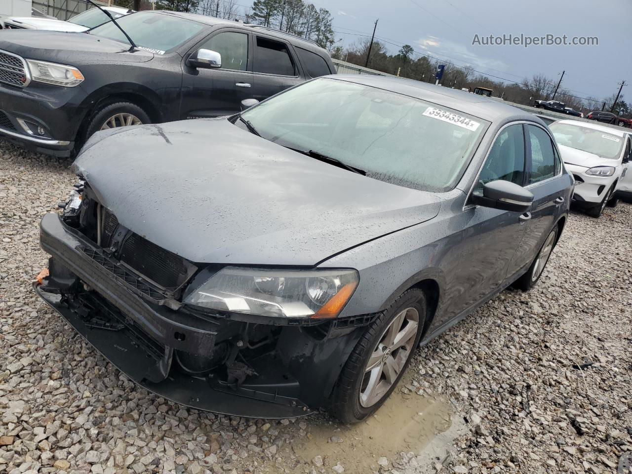 2013 Volkswagen Passat Se Серый vin: 1VWBH7A34DC042496