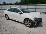 2013 Volkswagen Passat Se White vin: 1VWBH7A34DC056110