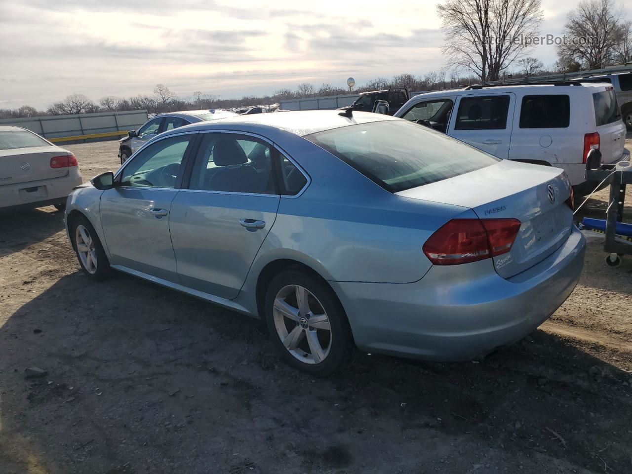 2012 Volkswagen Passat Se Blue vin: 1VWBH7A35CC018299