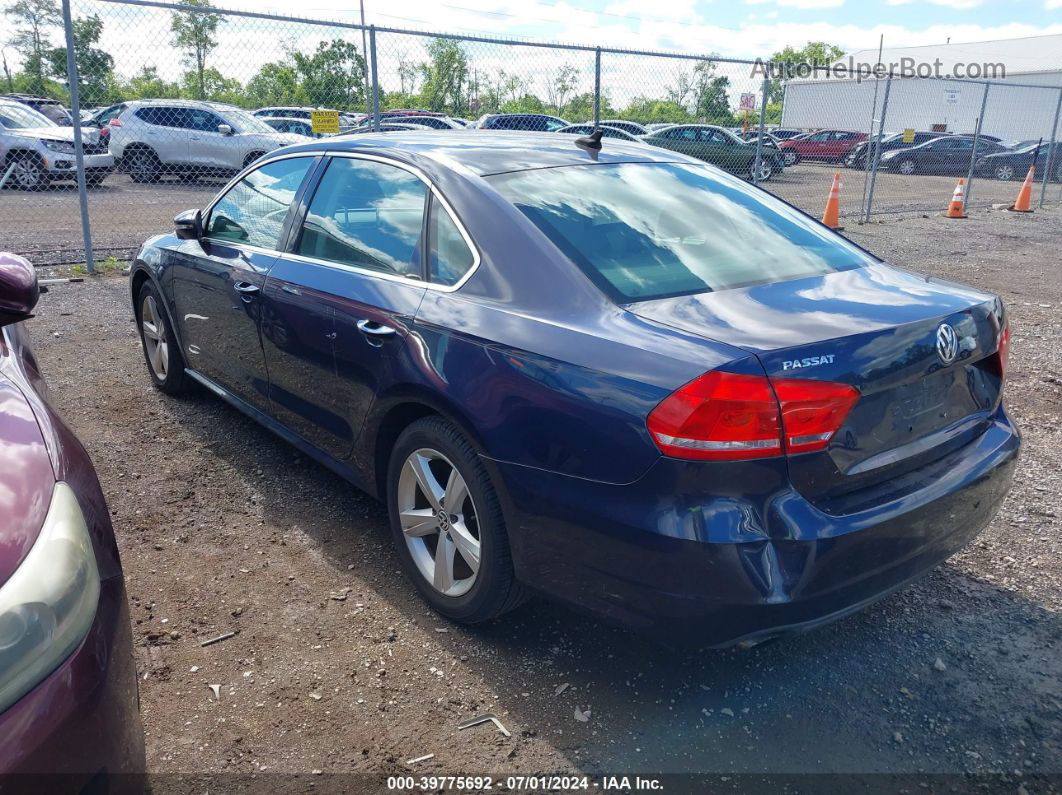 2012 Volkswagen Passat Se W/sunroof Blue vin: 1VWBH7A35CC032347